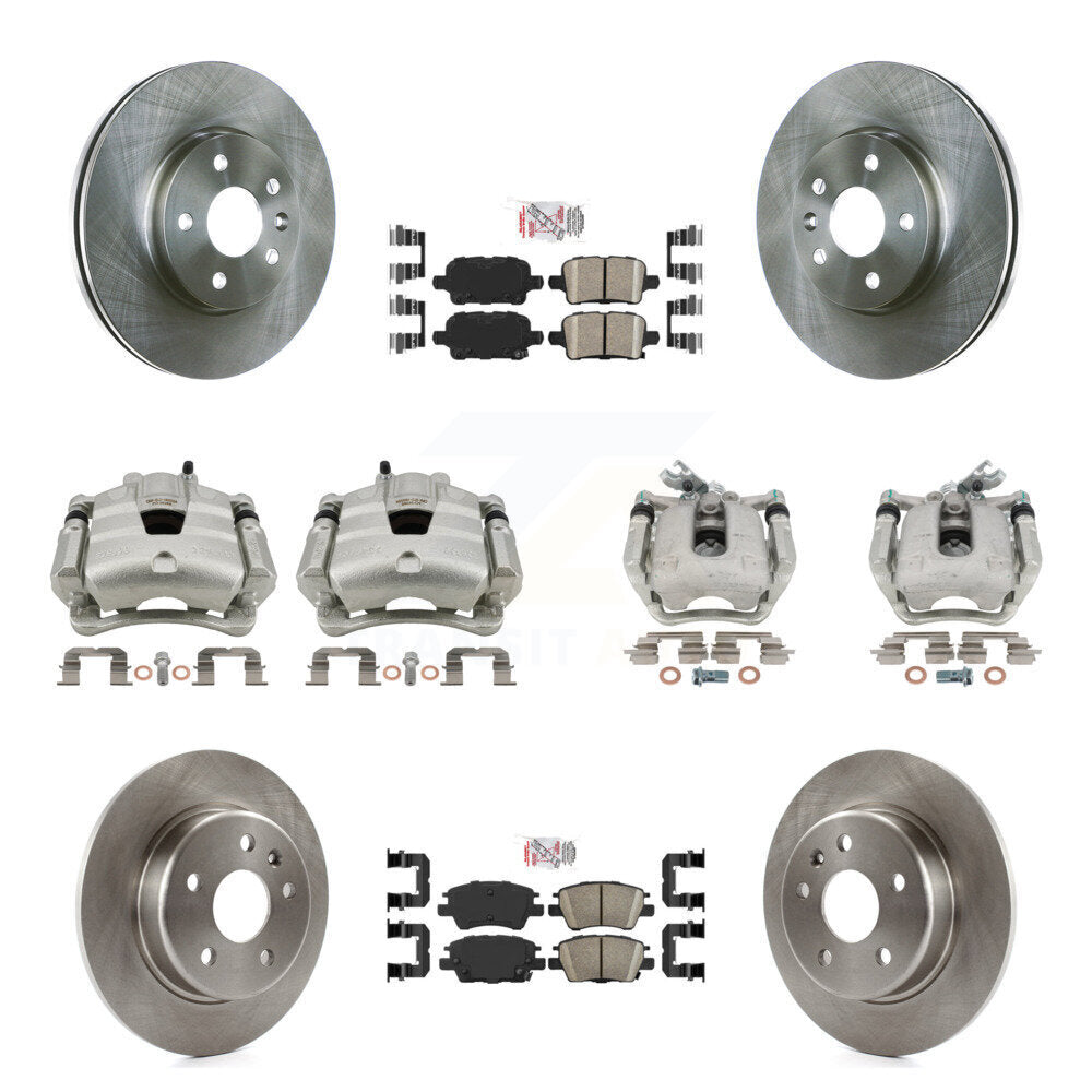 Front Rear Disc Brake Caliper Rotors And Ceramic Pads Kit (10Pc) For Chevrolet Cruze KC8-103026N