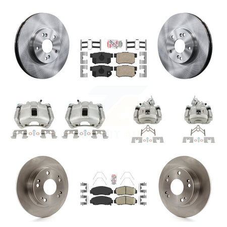Front Rear Disc Brake Caliper Rotors And Ceramic Pads Kit (10Pc) For Honda Accord KC8-103059N