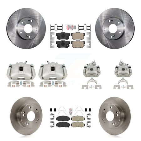 Front Rear Disc Brake Caliper Rotors And Ceramic Pads Kit (10Pc) For Honda Accord KC8-103086N