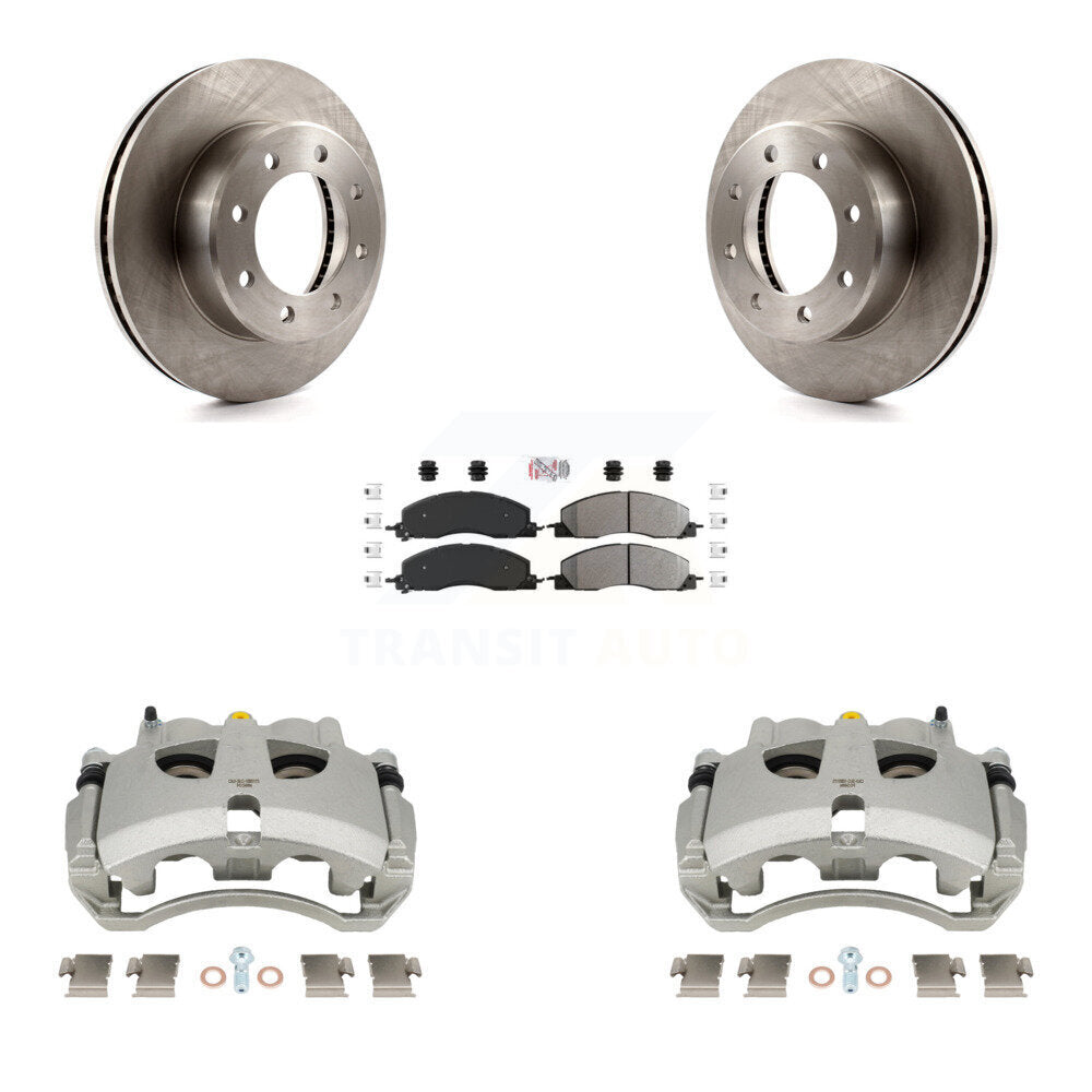 Front Disc Brake Caliper Rotors And Semi-Metallic Pads Kit For Ram 3500 2500 Dodge KC8-103134N