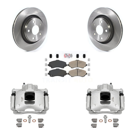 Front Disc Brake Caliper Rotors And Ceramic Pads Kit For Jeep Wrangler KC8-103136N