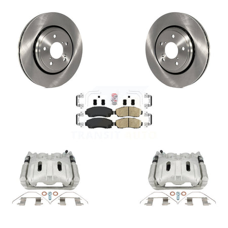 Front Disc Brake Caliper Rotors And Ceramic Pads Kit For 2015-2017 Honda Odyssey KC8-103142N