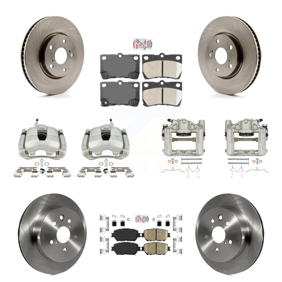 Front Rear Disc Brake Caliper Rotors And Ceramic Pads Kit (10Pc) For 2006 Lexus GS300 KC8-103146N