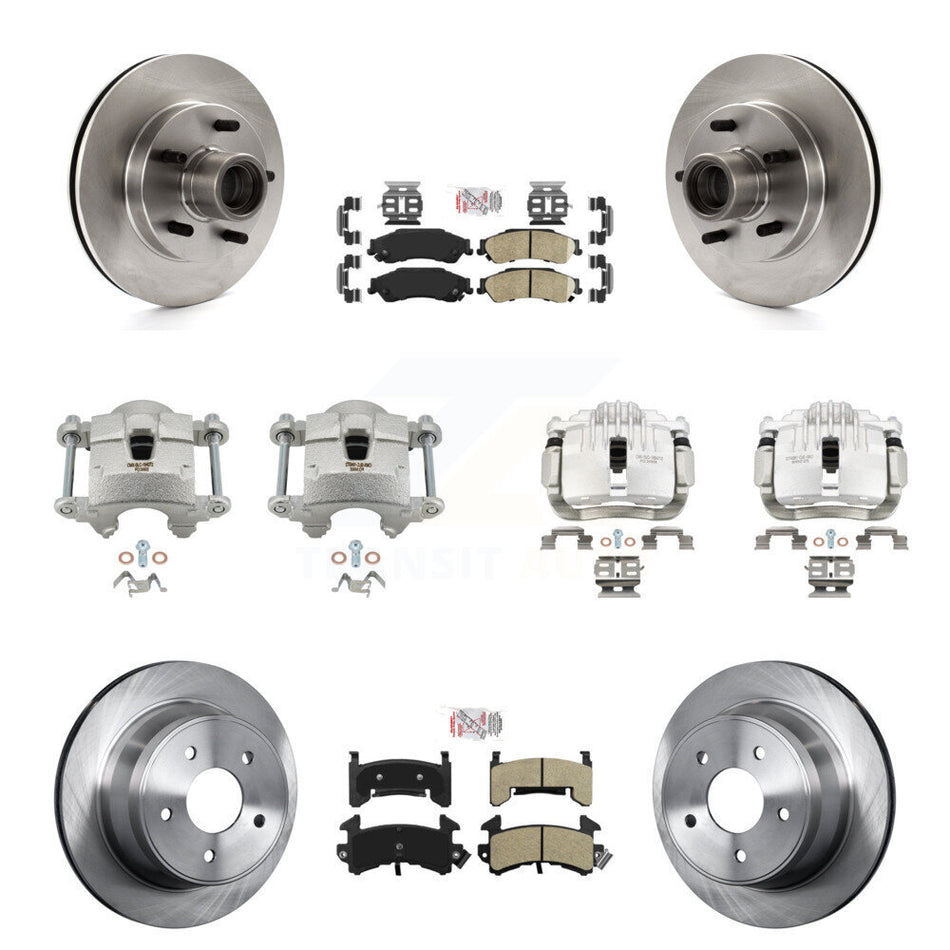Front Rear Disc Brake Caliper Rotors And Ameribrakes Pads Kit (10Pc) For Isuzu Hombre KC8-103179N