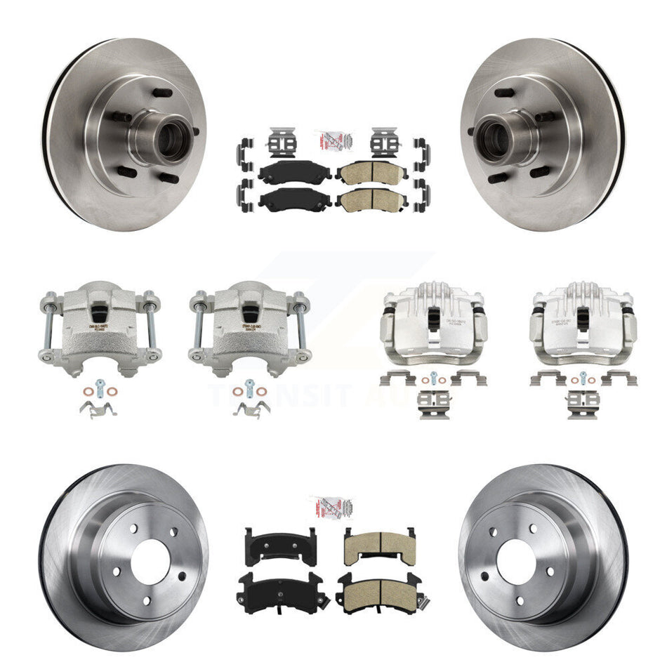 Front Rear Disc Brake Caliper Rotors And Ameribrakes Pads Kit (10Pc) For Isuzu Hombre KC8-103179N