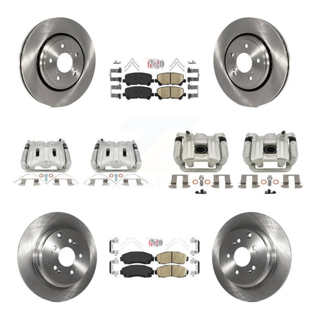Front Rear Disc Brake Caliper Rotor & Ceramic Pad Kit (10Pc) For 2015-2017 Honda Odyssey KC8-103200N