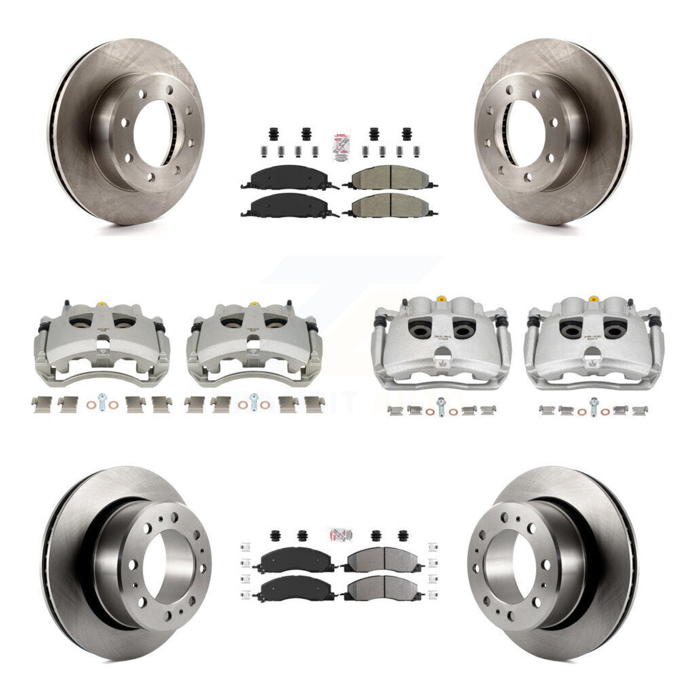 Front Rear Disc Brake Caliper Rotor Semi-Metallic Pad Kit (10Pc) For Ram 3500 2500 Dodge KC8-103204N