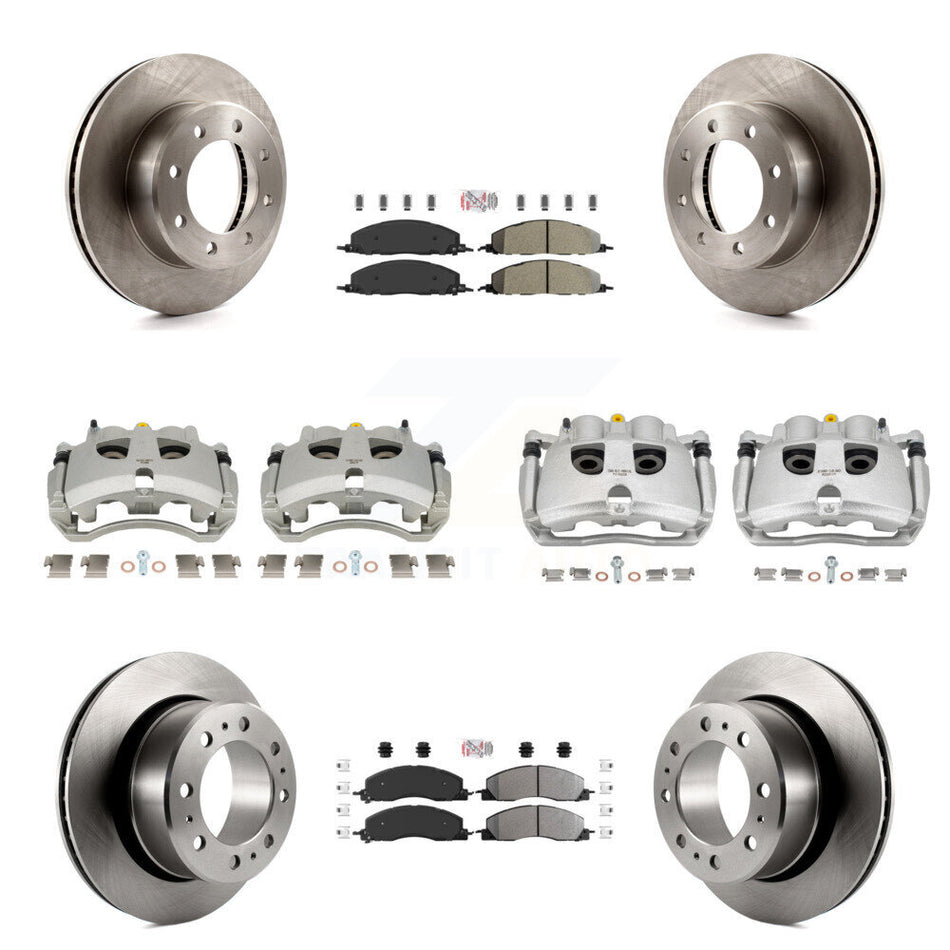 Front Rear Disc Brake Caliper Rotor Semi-Metallic Pad Kit (10Pc) For Ram 3500 2500 Dodge KC8-103206N