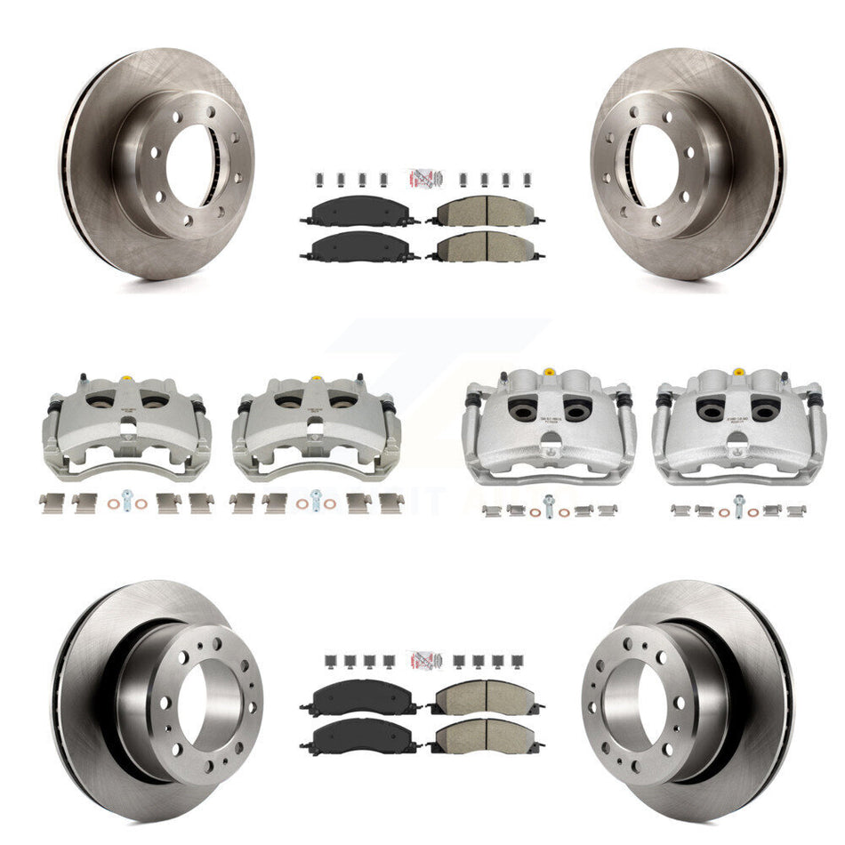Front Rear Disc Brake Caliper Rotor Semi-Metallic Pad Kit (10Pc) For Ram 3500 2500 Dodge KC8-103207N