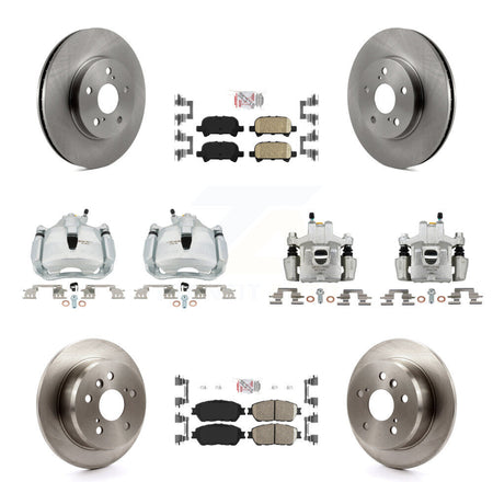 Front Rear Disc Brake Caliper Rotors And Ceramic Pad Kit (10Pc) For Toyota Solara Avalon KC8-103209N