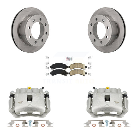 Rear Disc Brake Caliper Rotors And Ceramic Pads Kit For GMC Savana 2500 KC8-103234N