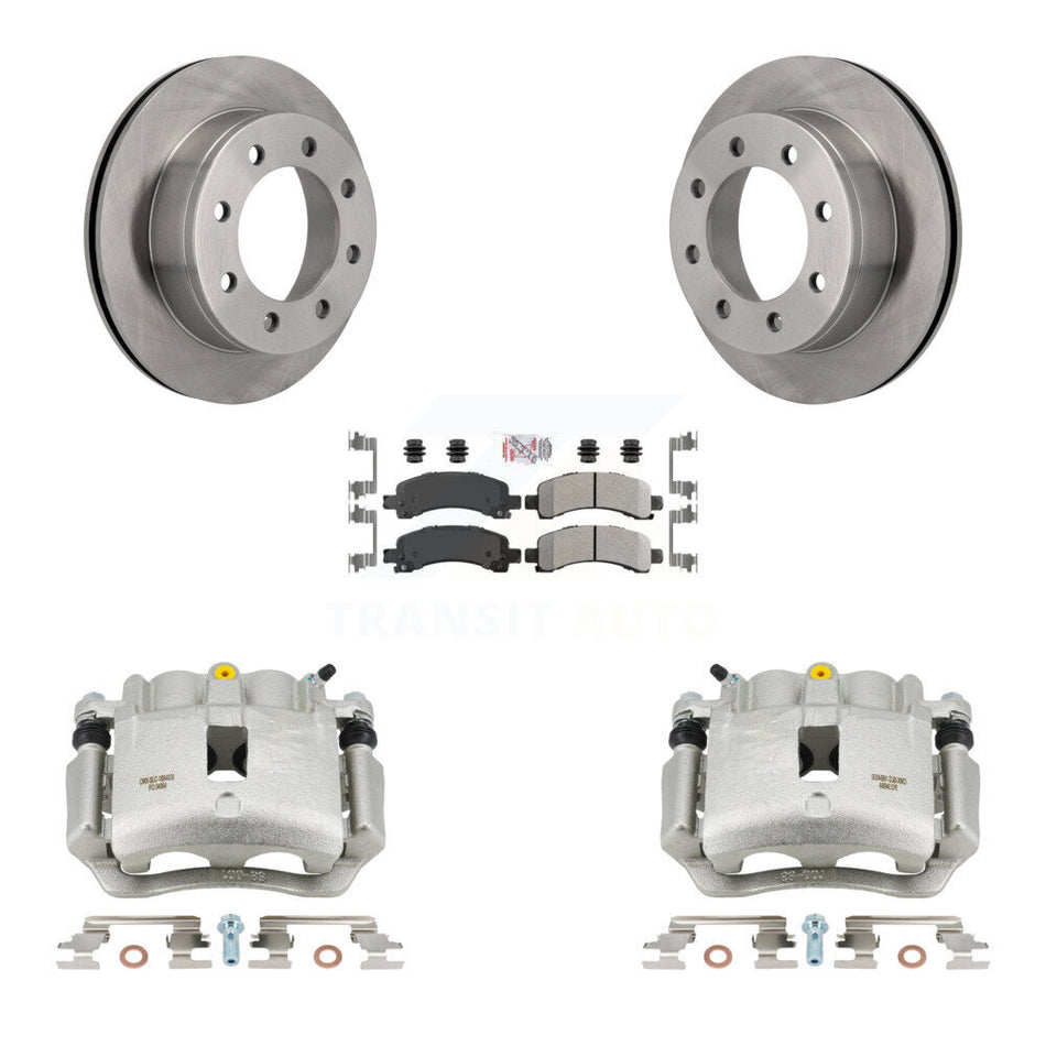 Rear Disc Brake Caliper Rotors And Semi-Metallic Pads Kit For GMC Savana 2500 KC8-103235N