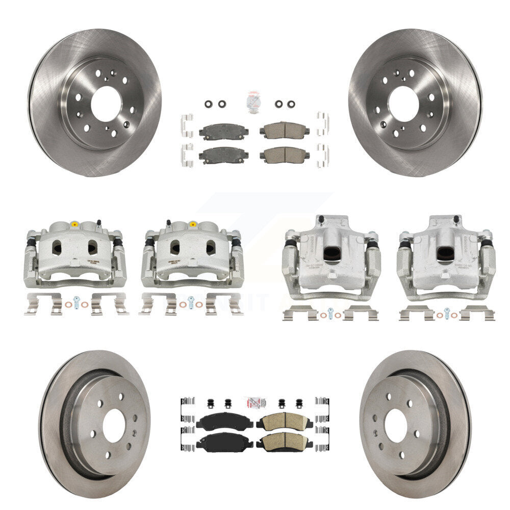 Front Rear Disc Brake Caliper Rotors And Ceramic Pads Kit (10Pc) For Cadillac XTS KC8-103241N