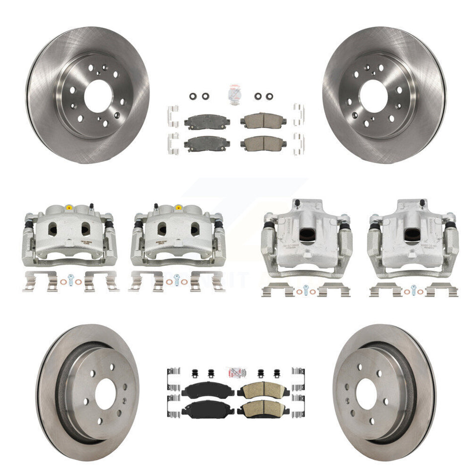 Front Rear Disc Brake Caliper Rotors And Ceramic Pads Kit (10Pc) For Cadillac XTS KC8-103241N