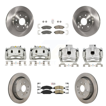 Front Rear Disc Brake Caliper Rotors And Ceramic Pads Kit (10Pc) For Cadillac XTS KC8-103242N