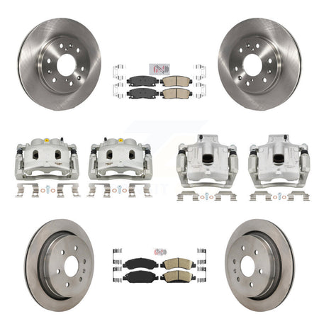 Front Rear Disc Brake Caliper Rotors And Ceramic Pads Kit (10Pc) For Cadillac XTS KC8-103245N