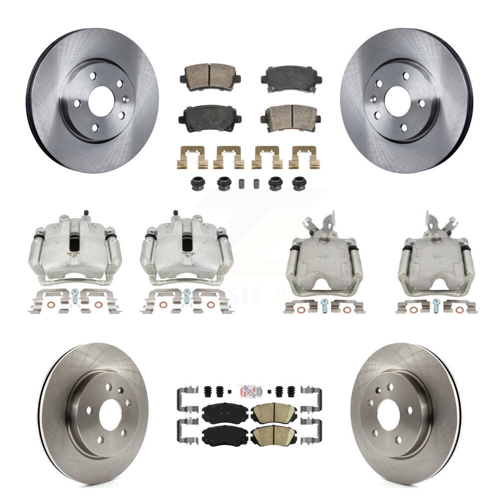 Front Rear Disc Brake Caliper Rotors And Ceramic Pads Kit (10Pc) For Chevrolet Malibu KC8-103253N