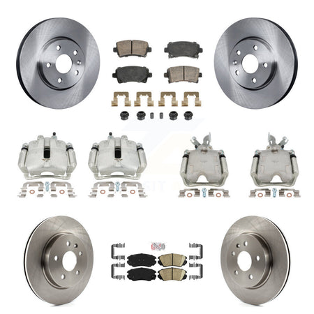 Front Rear Disc Brake Caliper Rotors And Ceramic Pads Kit (10Pc) For Chevrolet Malibu KC8-103254N