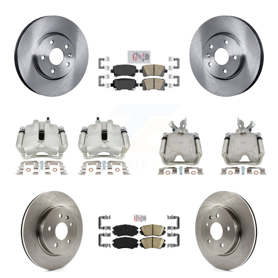 Front Rear Disc Brake Caliper Rotors And Ceramic Pads Kit (10Pc) For Chevrolet Malibu KC8-103256N