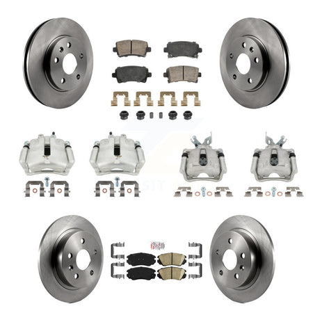 Front Rear Disc Brake Caliper Rotors And Ceramic Pads Kit (10Pc) For Chevrolet Malibu KC8-103258N