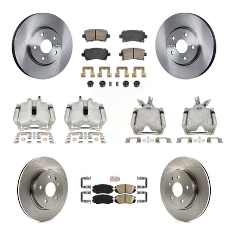 Front Rear Disc Brake Caliper Rotors And Ceramic Pads Kit (10Pc) For Chevrolet Malibu KC8-103262N