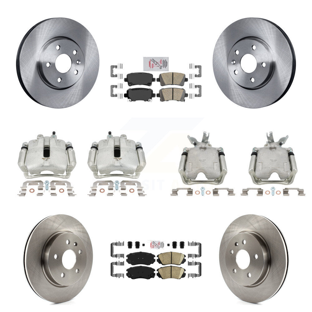 Front Rear Disc Brake Caliper Rotors And Ceramic Pads Kit (10Pc) For Chevrolet Malibu KC8-103263N