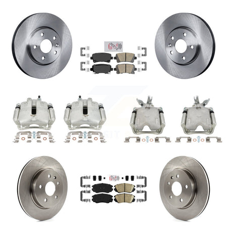 Front Rear Disc Brake Caliper Rotors And Ceramic Pads Kit (10Pc) For Chevrolet Malibu KC8-103263N