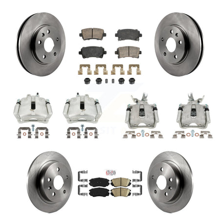 Front Rear Disc Brake Caliper Rotors And Ceramic Pads Kit (10Pc) For Chevrolet Malibu KC8-103266N