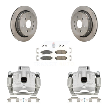 Rear Disc Brake Caliper Rotors And Ceramic Pads Kit For Cadillac XTS KC8-103271N