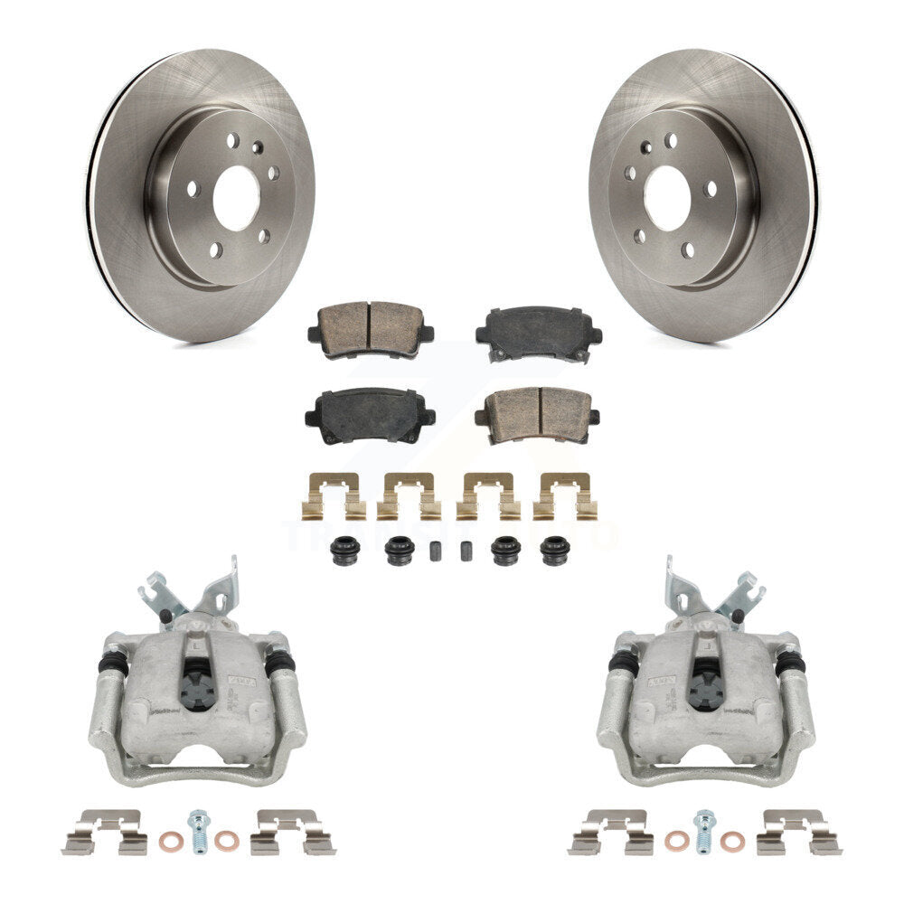 Rear Brake Caliper Rotor Ceramic Pad Kit For Buick Regal LaCrosse With Vented 2.4L KC8-103273N