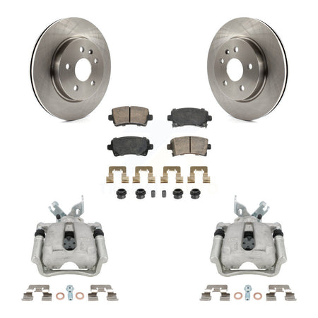 Rear Brake Caliper Rotor Ceramic Pad Kit For Buick Regal LaCrosse With Vented 2.4L KC8-103273N