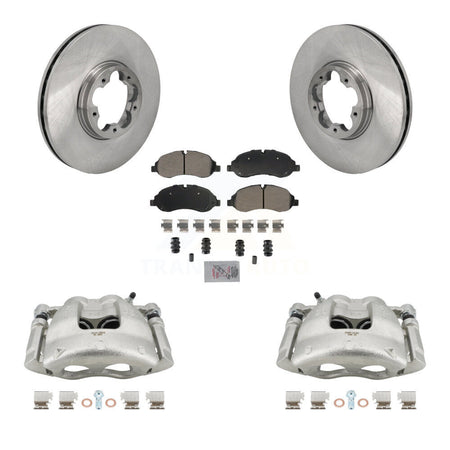 Front Disc Brake Caliper Rotors & Semi-Metallic Pad Kit For Ford Transit-250 Transit-150 KC8-103286N
