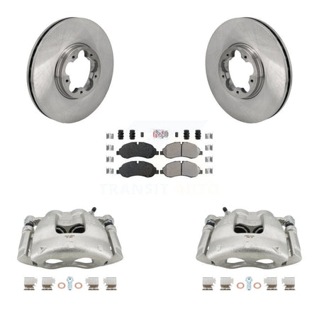 Front Disc Brake Caliper Rotors & Semi-Metallic Pad Kit For Ford Transit-250 Transit-150 KC8-103287N