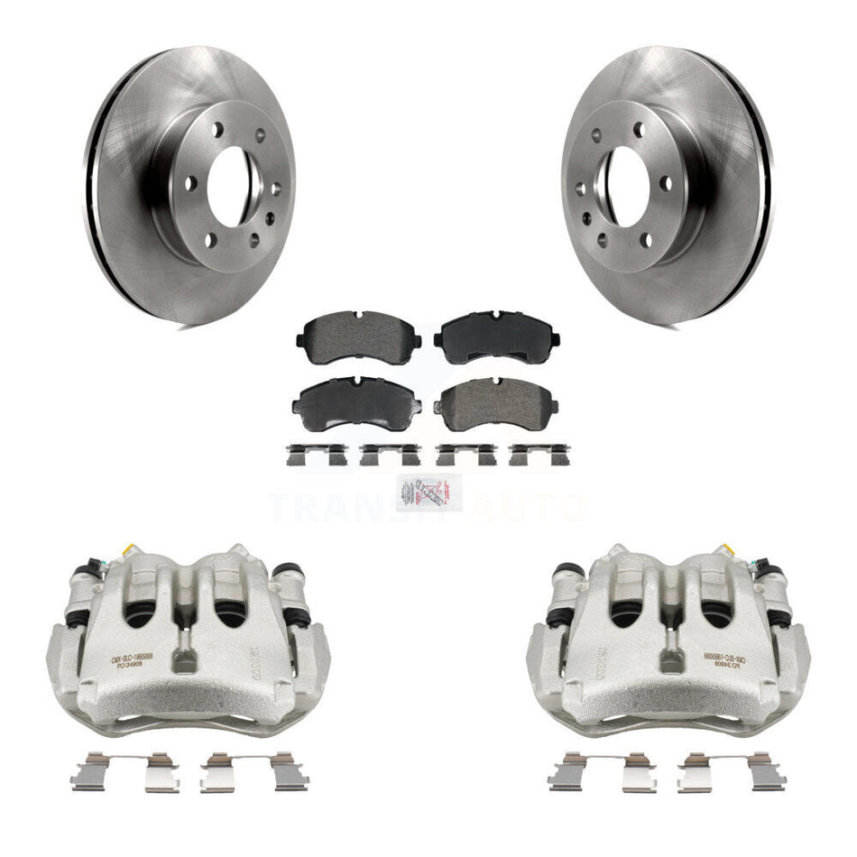 Front Brake Caliper Rotors & Semi-Metallic Pad Kit For Sprinter 3500 Mercedes-Benz Dodge KC8-103289N
