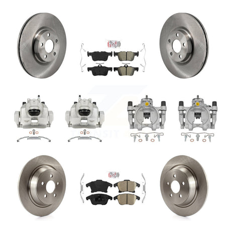 Front Rear Disc Brake Caliper Rotors And Ameribrakes Pads Kit (10Pc) For Lincoln MKZ KC8-103292N