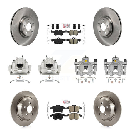 Front Rear Disc Brake Caliper Rotors And Ameribrakes Pads Kit (10Pc) For Lincoln MKZ KC8-103294N