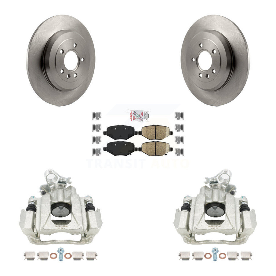 Rear Brake Caliper Rotors Ceramic Pad Kit For 15 Ford Explorer Without Heavy Duty Brakes KC8-103302N