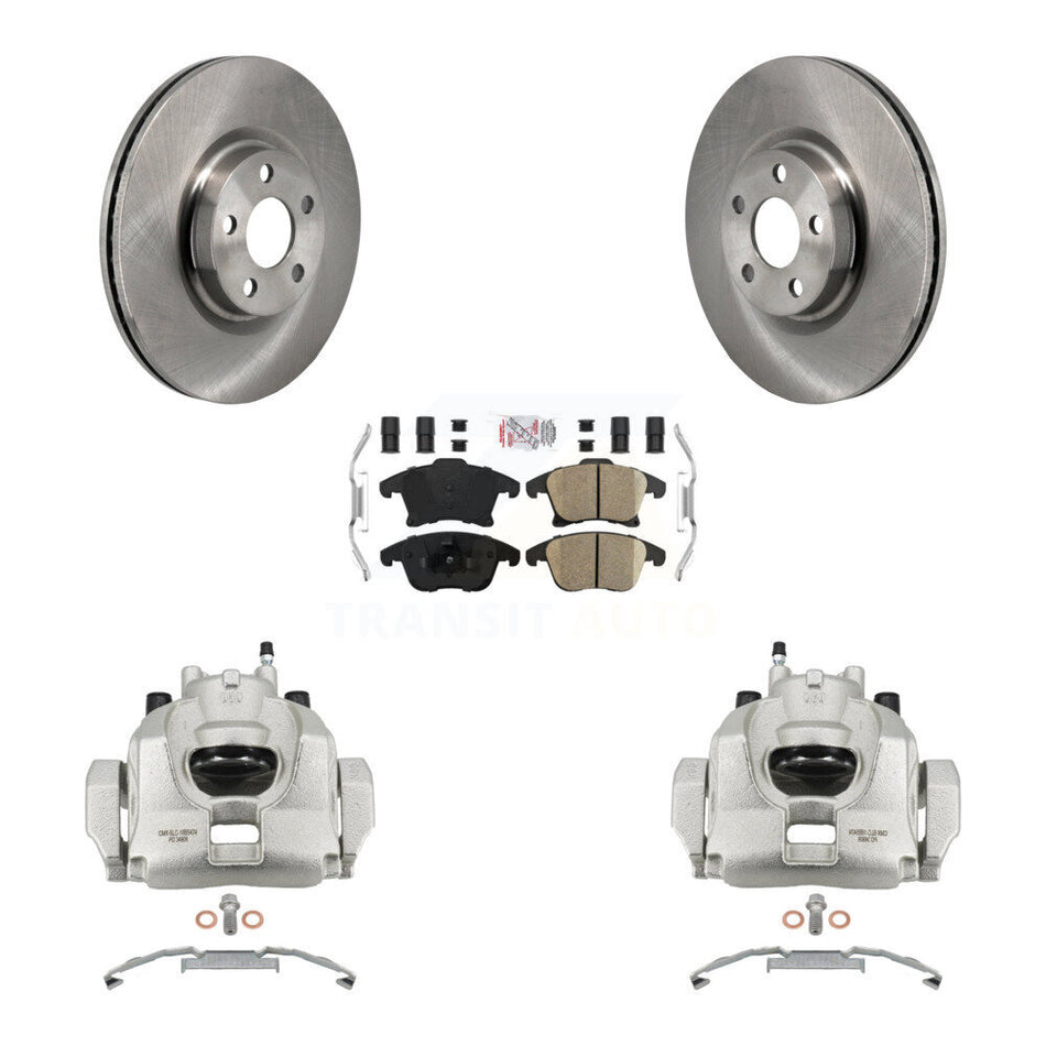 Front Disc Brake Caliper Rotors And Ceramic Pads Kit For Lincoln MKZ KC8-103303N