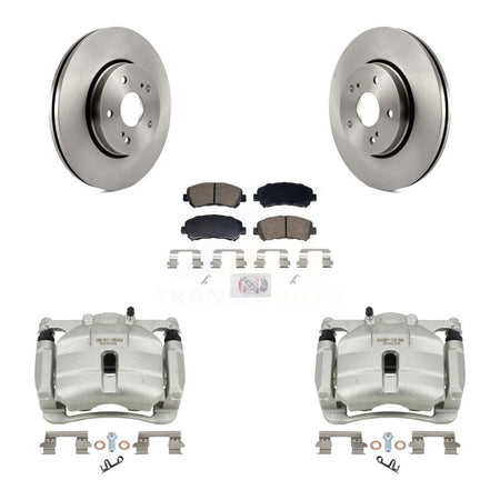 Front Disc Brake Caliper Rotors And Ceramic Pads Kit For 2010-2013 Suzuki Kizashi KC8-103307N
