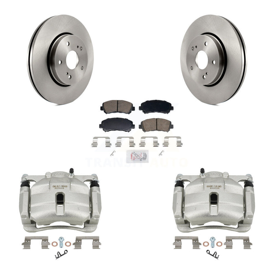 Front Disc Brake Caliper Rotors And Ceramic Pads Kit For 2010-2013 Suzuki Kizashi KC8-103307N