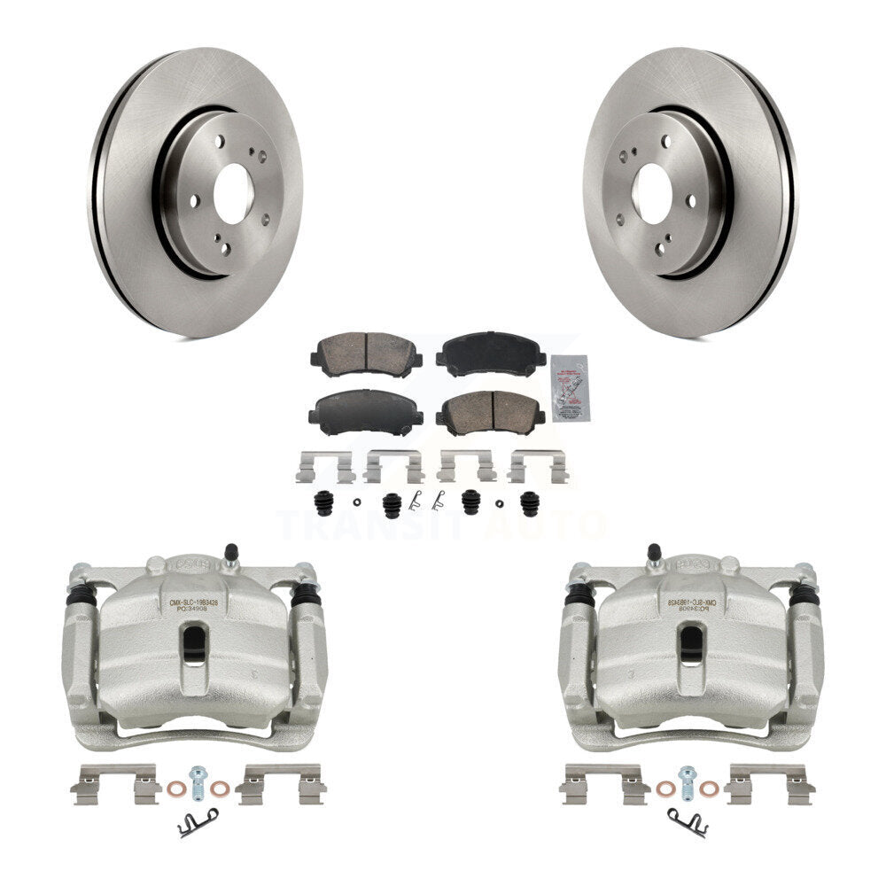 Front Disc Brake Caliper Rotors And Ceramic Pads Kit For 2010-2013 Suzuki Kizashi KC8-103308N