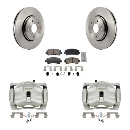 Front Disc Brake Caliper Rotors And Ceramic Pads Kit For 2010-2013 Suzuki Kizashi KC8-103308N
