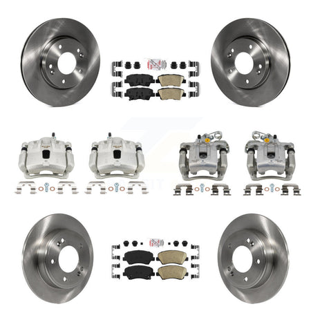 Front Rear Disc Brake Caliper Rotor And Ceramic Pad Kit (10Pc) For Hyundai Elantra Coupe KC8-103337N
