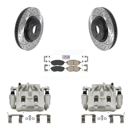 Front Brake Caliper Drill Slot Rotors Ceramic Pad Kit For Subaru Forester Outback Legacy KCD-100122N