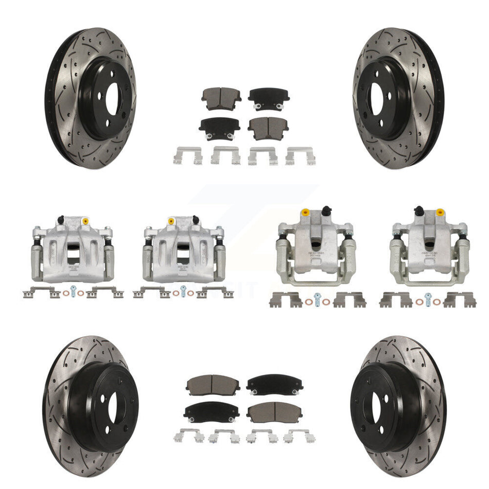 Front Rear Brake Caliper Drill Slot Rotors Ceramic Pad Kit (10Pc) For Dodge Chrysler 300 KCD-100420C