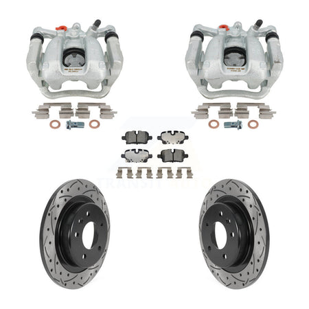 Rear Brake Caliper Drill Slotted Rotor Ceramic Pad Kit For Chevrolet Equinox GMC Terrain KCD-100678T