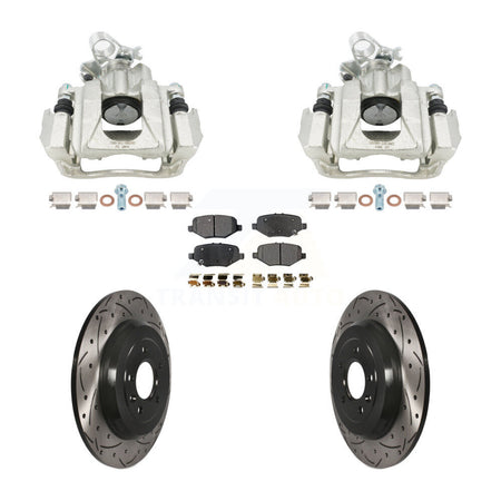 Rear Brake Caliper Drill Slot Rotors Ceramic Pad Kit For Ford Explorer Limited/Sport/XLT KCD-100697T