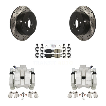 Rear Brake Caliper Drill Slot Rotors Ceramic Pad Kit For Toyota Camry Lexus ES350 Avalon KCD-101471N
