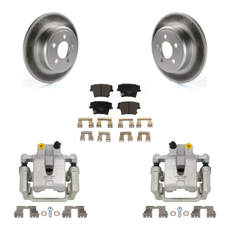 Rear Brake Caliper Coat Rotors Ceramic Pad Kit For Dodge Chrysler 300 Charger Challenger KCG-100002T