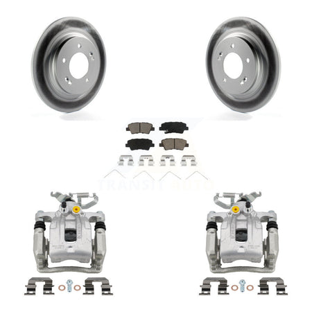 Rear Disc Brake Caliper Coated Rotors And Ceramic Pads Kit For Hyundai Ioniq Kia Niro KCG-100003C
